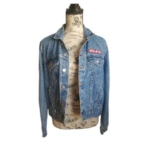 Zara Blue Jean Jacket Disney Patches
